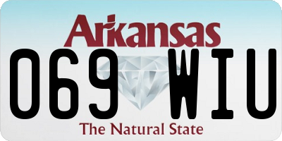 AR license plate 069WIU