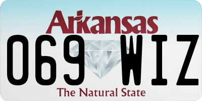 AR license plate 069WIZ