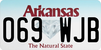AR license plate 069WJB