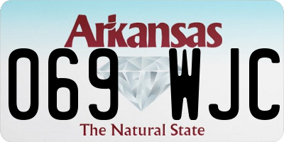 AR license plate 069WJC