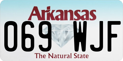 AR license plate 069WJF