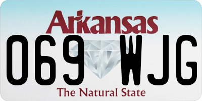 AR license plate 069WJG