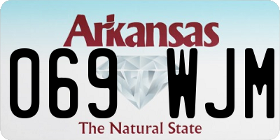 AR license plate 069WJM