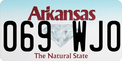 AR license plate 069WJO