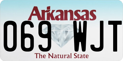 AR license plate 069WJT