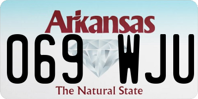 AR license plate 069WJU