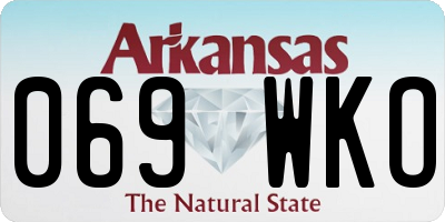 AR license plate 069WKO