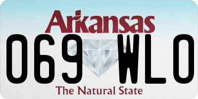 AR license plate 069WLO