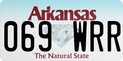 AR license plate 069WRR