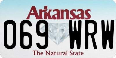 AR license plate 069WRW