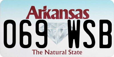 AR license plate 069WSB