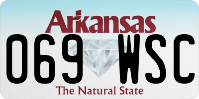 AR license plate 069WSC