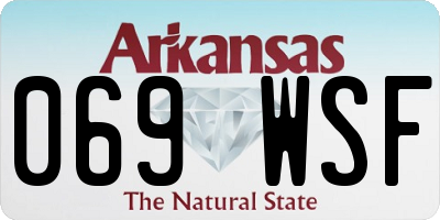 AR license plate 069WSF