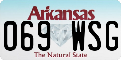 AR license plate 069WSG