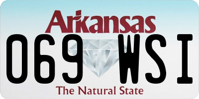 AR license plate 069WSI