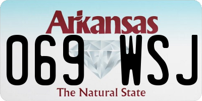 AR license plate 069WSJ