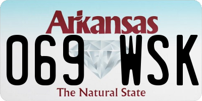 AR license plate 069WSK