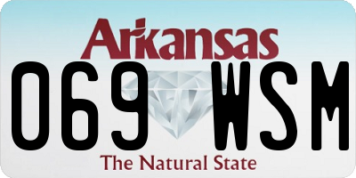 AR license plate 069WSM