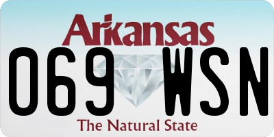 AR license plate 069WSN