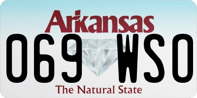 AR license plate 069WSO