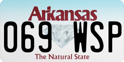AR license plate 069WSP