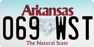 AR license plate 069WST