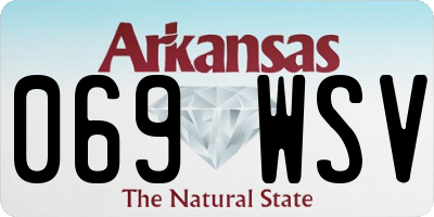 AR license plate 069WSV