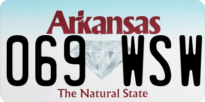 AR license plate 069WSW