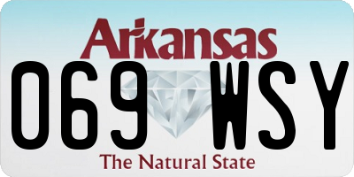 AR license plate 069WSY