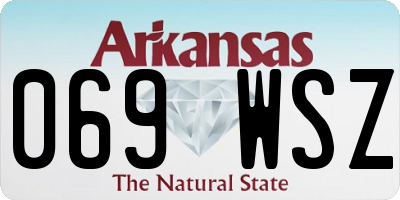 AR license plate 069WSZ