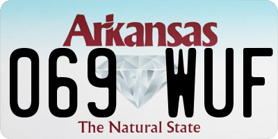 AR license plate 069WUF