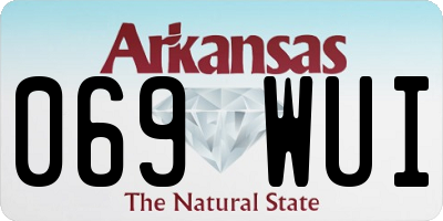 AR license plate 069WUI