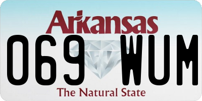 AR license plate 069WUM