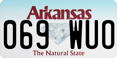 AR license plate 069WUO