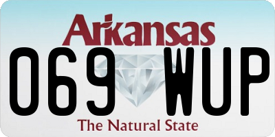AR license plate 069WUP