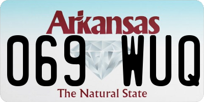 AR license plate 069WUQ