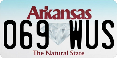 AR license plate 069WUS