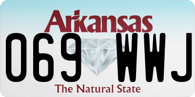 AR license plate 069WWJ