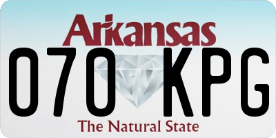 AR license plate 070KPG