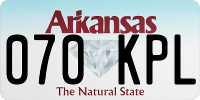 AR license plate 070KPL