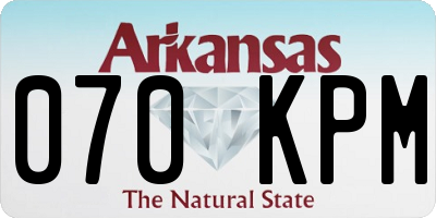 AR license plate 070KPM