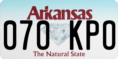 AR license plate 070KPO