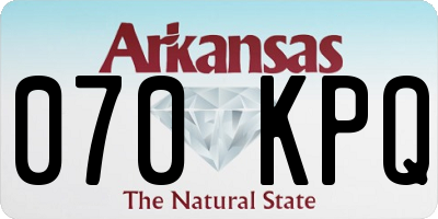 AR license plate 070KPQ