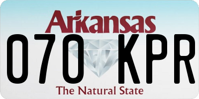 AR license plate 070KPR