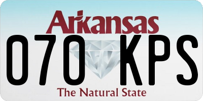 AR license plate 070KPS