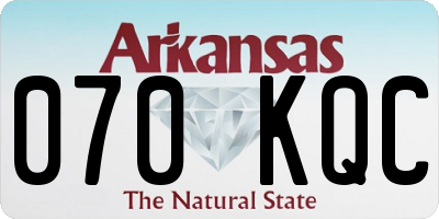 AR license plate 070KQC