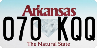 AR license plate 070KQQ