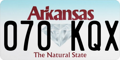 AR license plate 070KQX