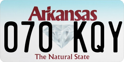 AR license plate 070KQY