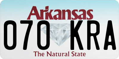 AR license plate 070KRA